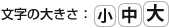 文字の大きさ：小中大